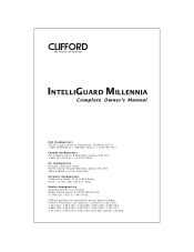 Clifford IntelliGuard Millennia Owners Guide