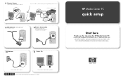 HP Media Center m400y D7222P HP Media Center PC - Quick Setup