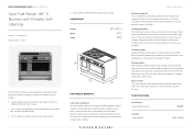 Fisher and Paykel RDV3-485GD-N Quick Reference guide