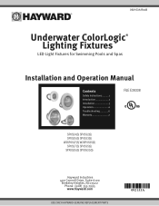 Hayward ColorLogic 4.0 LED Pool Light 120v/50 ft. Cable Plastic ColorLogic-Installation-Operation-Manual-092153ARevB