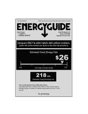 Avanti CF501D0W Energy Guide Label