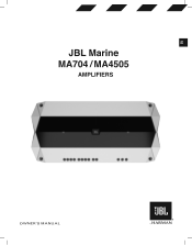JBL Marine MA4505 Owners Manual EN