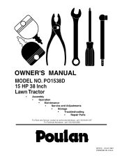 Poulan PO1538D User Manual