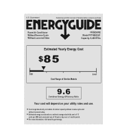 Frigidaire FFTH0822U1 Energy Guide