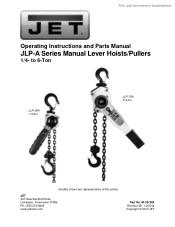 JET Tools JLP-150A-20 User Manual