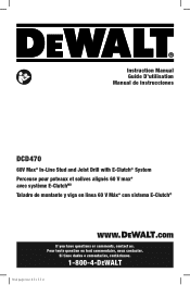 Dewalt DCD470B Instruction Manual
