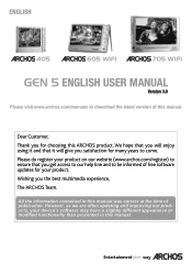 Archos 605 WiFi 4GB User Manual