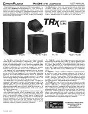 Carvin TRX2218B TRx2000series manual