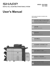 Sharp MX-6580N MX-6580N | MX-7580N - User Manual