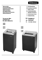 Fellowes 2326S Operating Instructions
