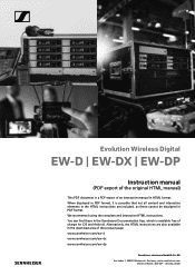 Sennheiser EW-DX SK / SKM-S Base Set Instruction manual and frequently asked questions - Evolution Wireless Digital EW-D | EW-DX | EW-DP PDF