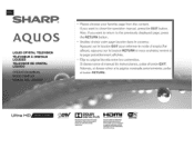 Sharp LC-65UB30U Operation Manual