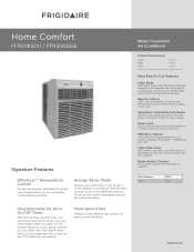 Frigidaire FFRS0822SE Product Specifications Sheet