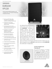 Behringer VP1220 Product Information Document