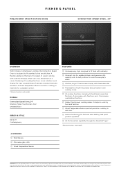 Fisher and Paykel OM24NDTDX1 Preliminary Specification Guide Speed Oven