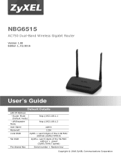 ZyXEL NBG6515 User Guide
