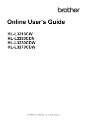 Brother International HL-L3210CW Online Users Guide HTML