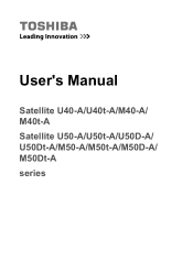Toshiba Satellite U50Dt Users Manual Canada; English