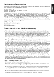 Epson ET-2850 Warranty Statement for U.S. and Canada