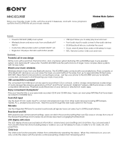 Sony MHC-ECL99BT Marketing Specifications