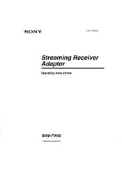 Sony BKM-FW50 Operating Instructions (Large File - 32.99 MB)