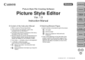 Canon EOS Rebel T3i 18-55mm IS II Kit Picture Style Editor 1.9 for Windows Instruction Manual  (EOS REBEL T3i / EOS 600D)