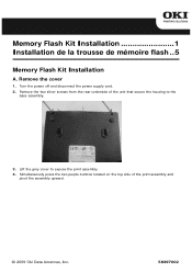 Oki X400 X400 Memory Flash Kits Installation (English, Fran栩s)
