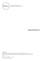 Dell Inspiron 11 3138 Specifications (Accessibility Compliant)