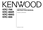 Kenwood KRC-666G User Manual