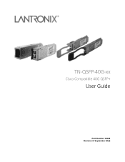 Lantronix TN-QSFP-40G Series TN-QSFP-40G User Guide Rev D