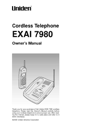 Uniden EXAI7980 English Owners Manual