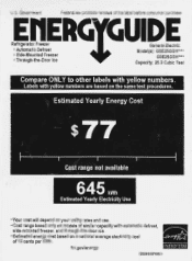 GE GSE25GSHSS Energy Guide