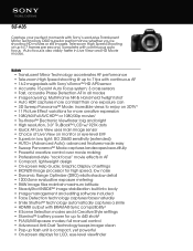 Sony SLTA35 Marketing Specifications (SLT-A35)
