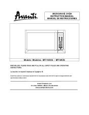Avanti MT16K3S Instruction Manual