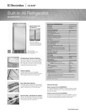 Electrolux E32AR75FPS Specification sheet
