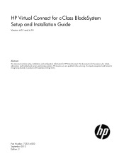 HP Virtual Connect Flex-10/10D Module Enterprise Edition for BLc7000 HP Virtual Connect for c-Class BladeSystem Setup and Install Guide, Version 4.01 and 4.10