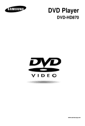 Samsung DVD-HD870 User Manual (user Manual) (ver.1.0) (English)