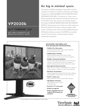 ViewSonic VP2030B VP2030b PDF Spec Sheet