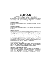 Clifford NightVision Owners Guide