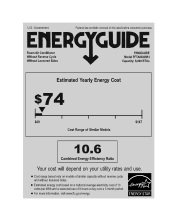 Frigidaire FFTA083WA1 Energy Guide