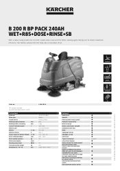Karcher B 200 R Bp Pack 240Ah WetR85DOSERinseSB Product information
