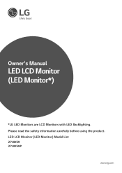 LG 27UD59-B Owners Manual