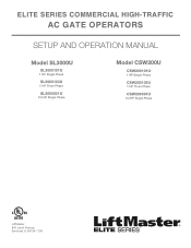 LiftMaster CSW200501U CSW200501U Setup and Operation Manual
