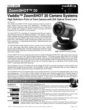 Vaddio ZoomSHOT 20 Camera ZoomSHOT 20 Tech Spec