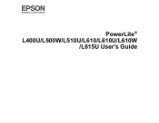 Epson PowerLite L610 Users Guide