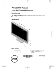 Dell OptiPlex 9020 All In One OptiPlex 9020 AIO Setup And Features Information Tech Sheet