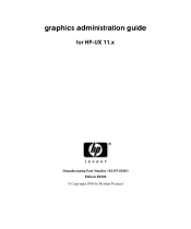 HP C8000 hp workstations - hp-ux 11.x graphics administration guide