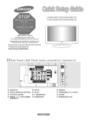 Samsung LN40A450 Quick Guide (ENGLISH)