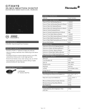 Thermador CIT304YB Product Spec Sheet