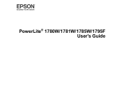 Epson PowerLite 1781W Users Guide